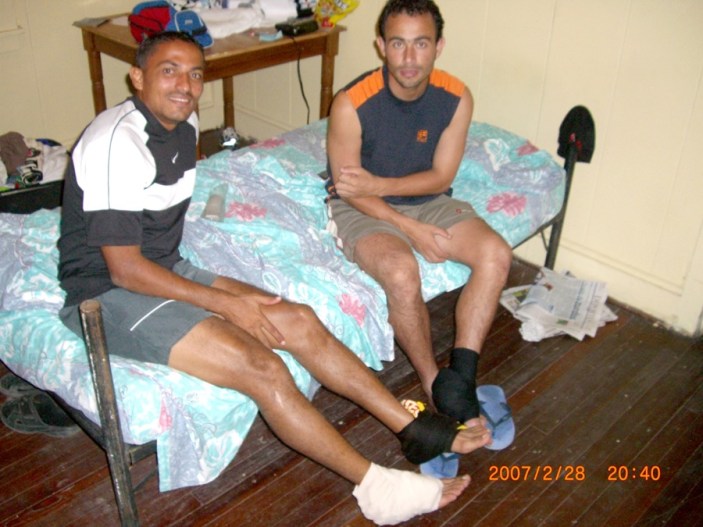 2007年2月。みんな足首負傷!!(パナマ)