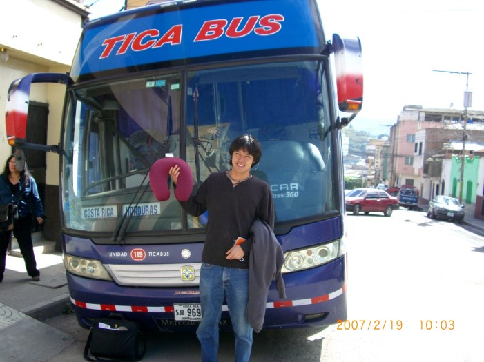 ２００７年２月１９日（月）。ついに「パナマ行き」当日！「ＴＩＣＡ　ＢＵＳツアー」スタート！無事、Ｎｉｃａｒａｇｕ (2)