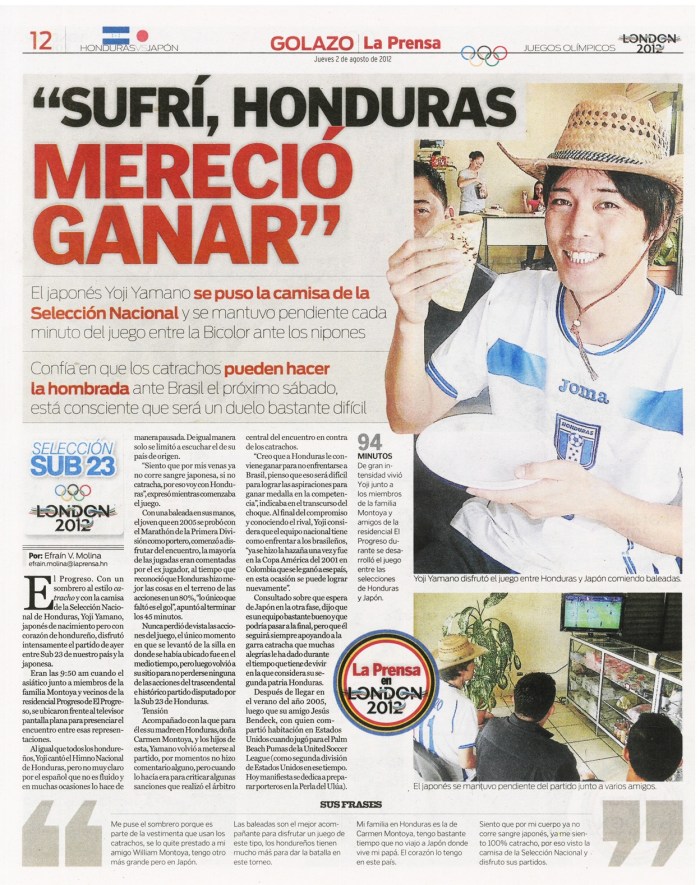 Honduras La Prensa 2012.8.2