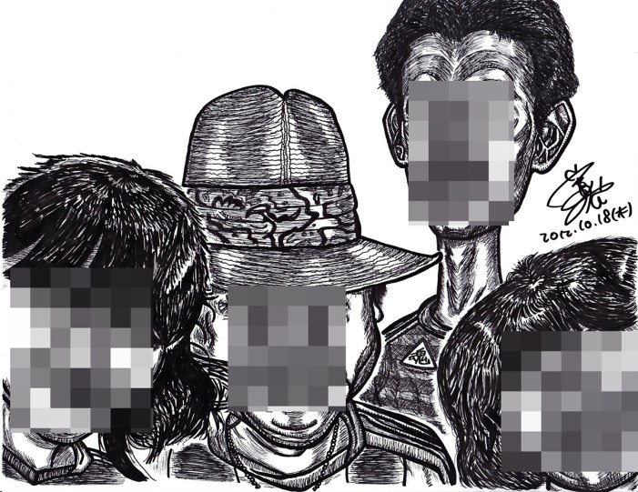 顔モザイク☆画・4人2012年11月3日(土)